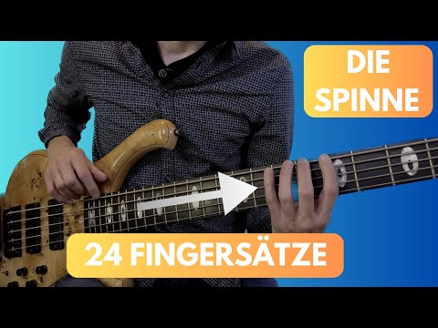 Ebass Technikübung die Spinne - 24 Fingersätze für die Greifhand