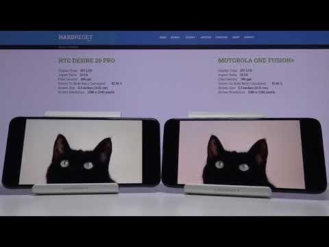 Display Comparison HTC Desire 20 Pro vs Motorola One Fusion+