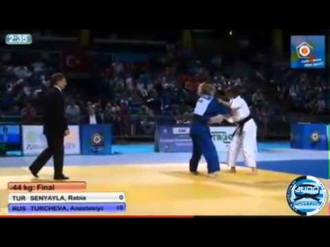 European Judo Championships Cadets Tallinn 2013 Final-44kg SENYAYLA Rabia (TUR) - TURCHEVA (RUS)