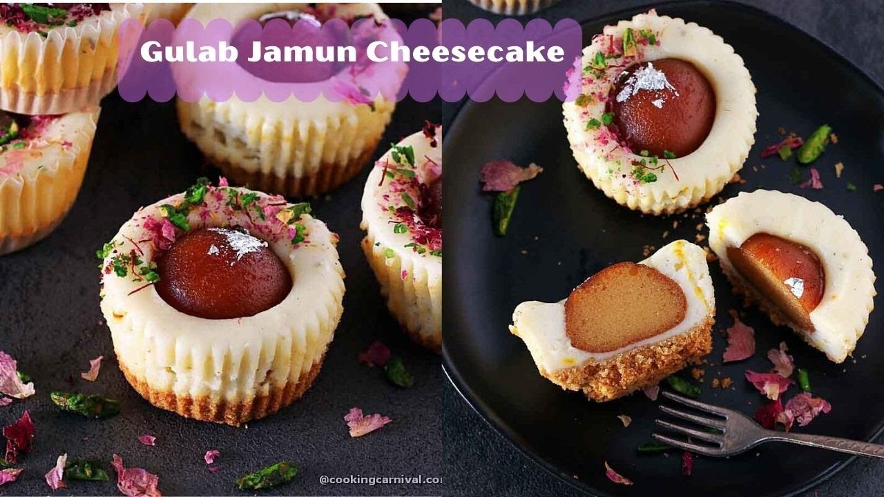 Gulab jamun cheesecake - A perfect fusion dessert for upcoming festivals