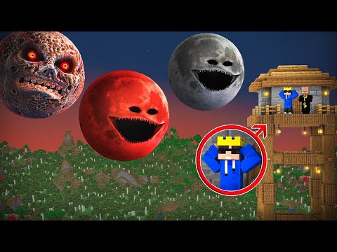 POOR Vs RICH Scary Lunar Moons Apocalypse Bunker Battle In Minecraft