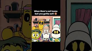 When Mom's not home but you gotta eat! 🤣 #reels #teentitansgo #funny #dc #cartoon #shorts 