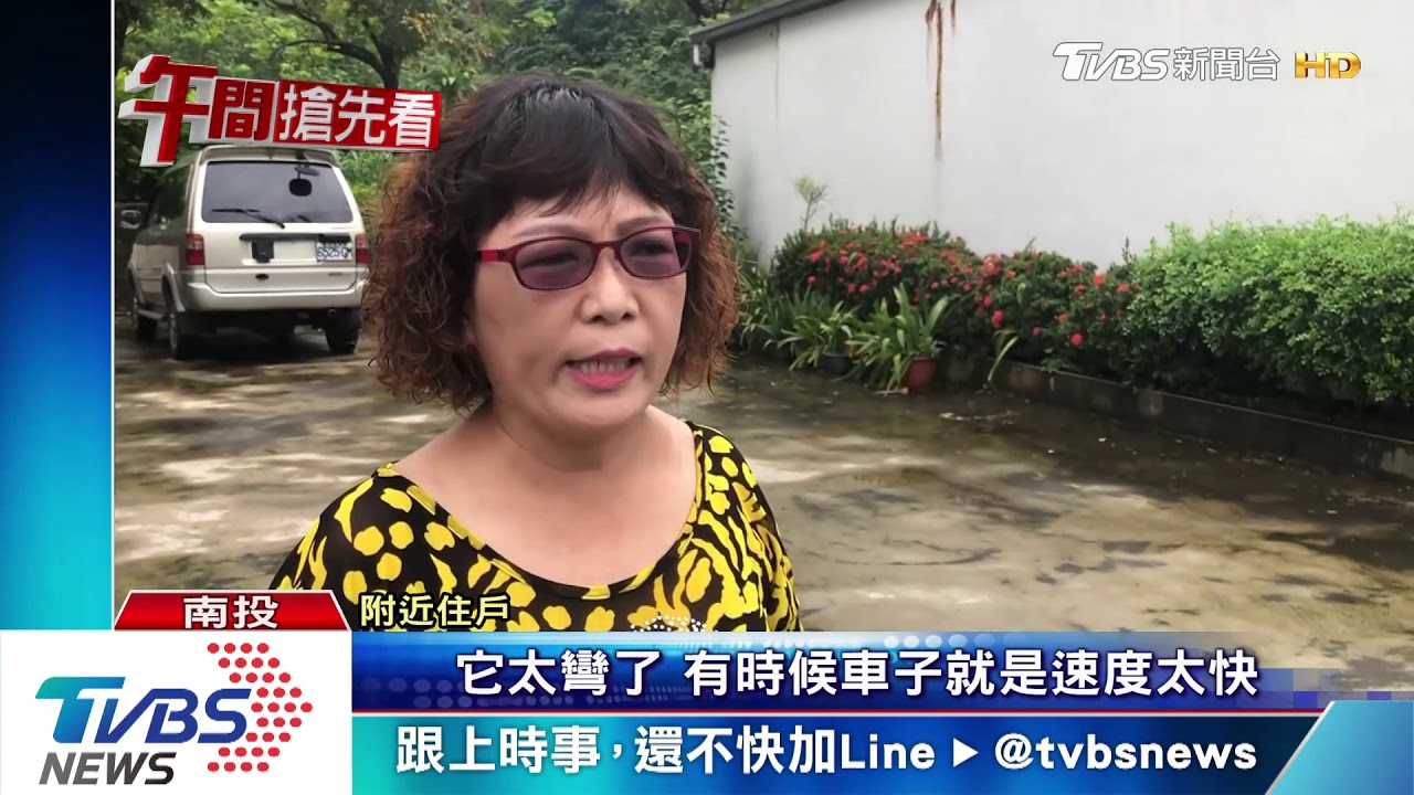 最搖擺!大貨車快速過彎 左搖右晃險翻