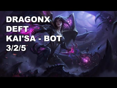 DragonX Deft Bot Kai'Sa vs Kalista - KR Challenger Rank Game 10.7