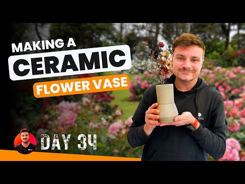 Day 34: Throwing Angular Flower Vase Like Florian Gadsby - Pottery Blog Tutorial