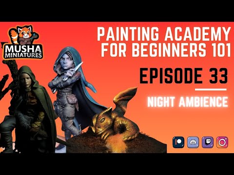 Paint Night Ambience: Master Moonlit Effects for Miniatures | Musha's Painting Academy #33