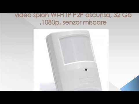 Senzor de Prezenta PIR cu Camera Video Spion Mascata, 32Gb, Full Hd