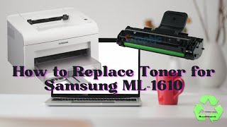 How to replace toner for Samsung ML-1610 mono laser printer #toner replacing for Samsung ml-1610