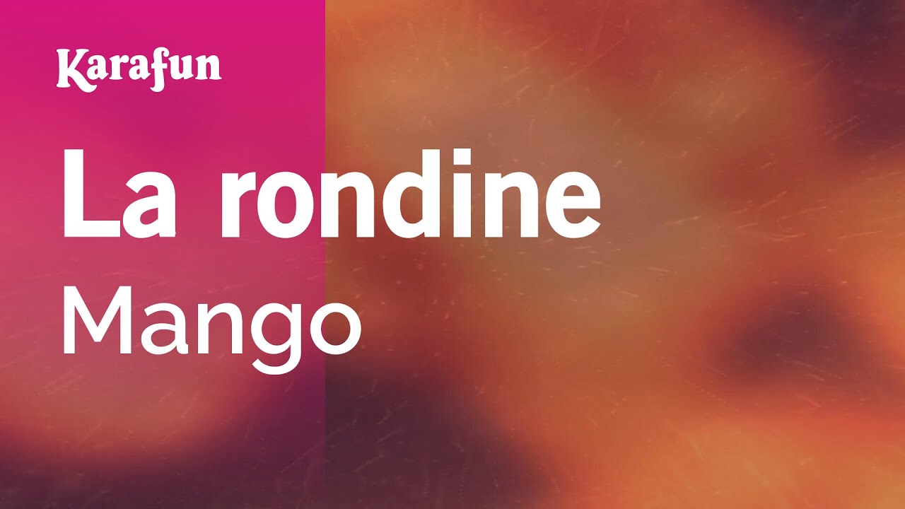 La rondine - Mango | Versione Karaoke | KaraFun