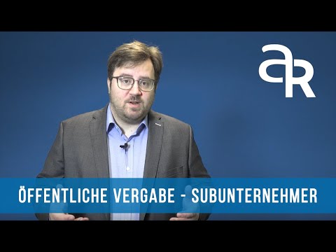 Subunternehmer - Vergaberechtslexikon