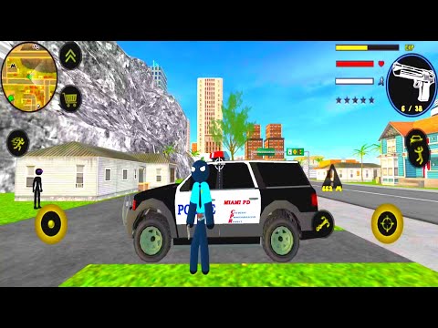 US Police Stickman Rope Hero Mafia City Mobile Game