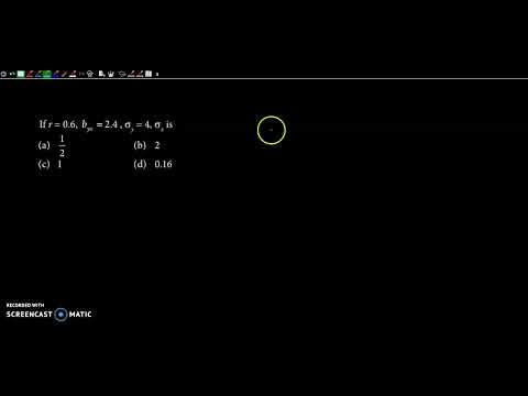 If r = 0.6 , byx = 2.4 , σy = 4, σₓ is