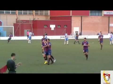 Gol Gili 1-1. Partido UE Alcudia 1 - UD Poblense 3. Tercera División Balear 10/11