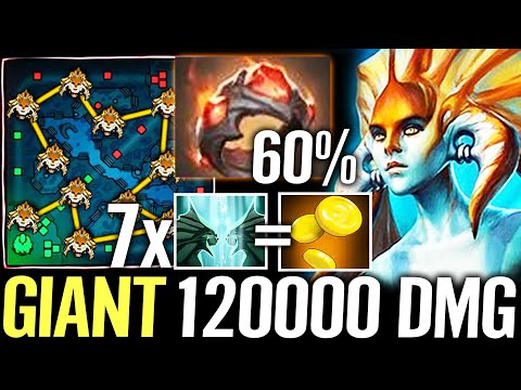 🔥 WTF 120.000 DMG GIANT ARMY — 60% Model Scale Naga Siren 7x ILLusion Strongest Army Dota 2 Pro