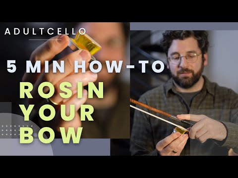 How to Rosin Your Cello Bow | Adult Cello 5 min HOW-TO