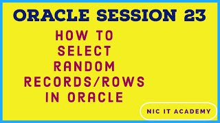 How to select random records/rows in oracle | How to select top 5 records| #Oracle #tutorial