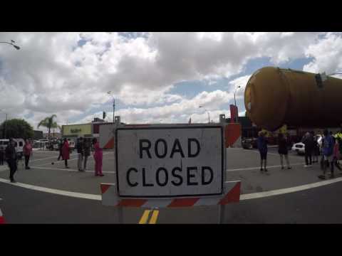 Space shuttle fuel tank arrives in Los Angeles