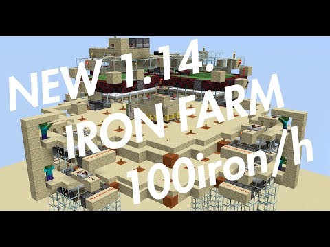 Minecraft 1.14 [OUTDATED] Iron Golem Farm design - 100 iron/h