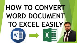 Tutorial on How to Convert Word Document to Excel