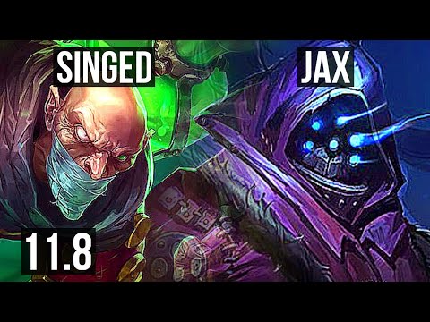 SINGED vs JAX (TOP) | Rank 2 Singed, 3/0/5 | EUW Grandmaster | v11.8