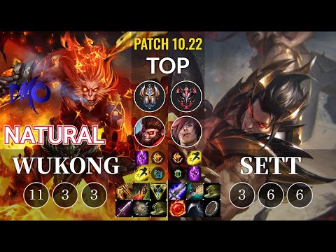 DMO Natural Wukong vs Sett Top - KR Patch 10.22