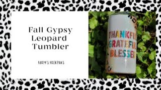 Fall leopard Gypsy tumbler