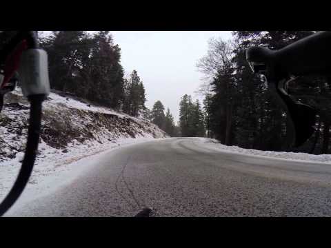 Mt Graham climb by bike in the snow - last mile