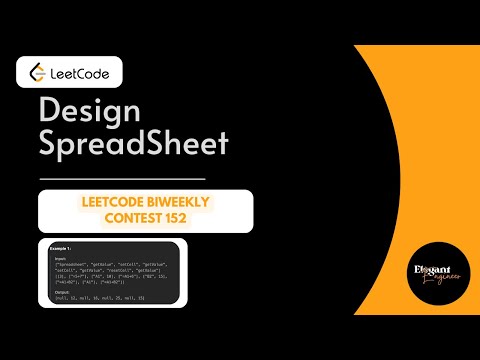 Design Spreadsheet - LeetCode Java Solution | Biweekly Contest 152 LeetCode