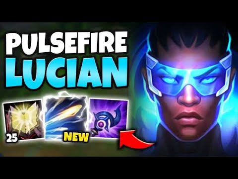 *NEW* PULSEFIRE LUCIAN SKIN IS BEAUTIFUL! FULL AP LUCIAN MID NUKES WITH R - League of Legends