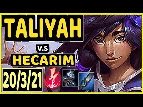 SHRIMP (TALIYAH) vs HECARIM - 20/3/21 KDA JUNGLE CHALLENGER GAMEPLAY - BR