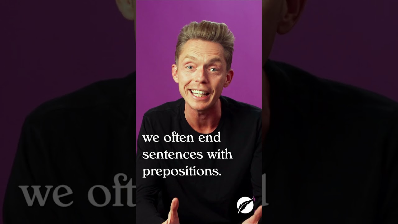 Is a preposition something you should end a sentence with?