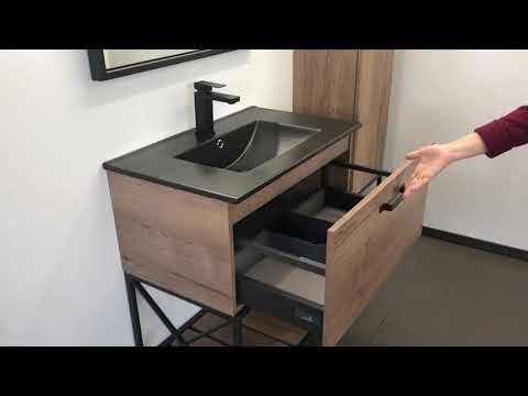 Обзор мебели для ванной Comforty Бредфорд 75 дуб тёмный Обзор мебели для ванной Comforty Бредфорд 75 дуб тёмный