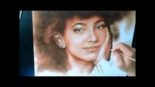 Ritratto ad olio Dry brush - Esperanza Spalding- I adore you(speed drawing portrait)