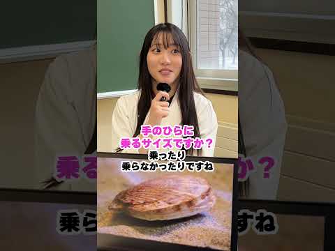 【室工大アキネータークイズ④】これはなんでしょうか？を伊藤さんにクイズ！室蘭でも獲れる北海道を代表する魚介類！伊藤さんは実験でも使います！#受験 #shorts #室蘭工業大学 #大学生の1日