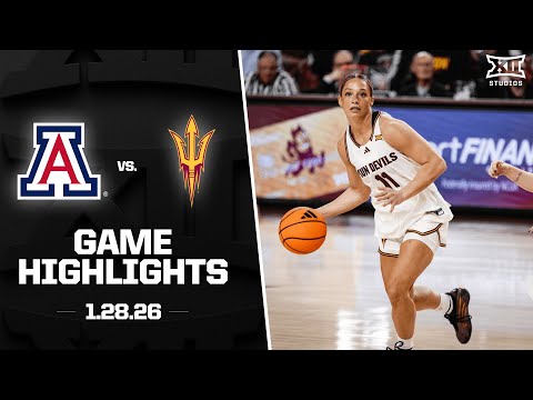 Arizona vs. Arizona State Game Highlights | 2025-26 Big 12 Women’s Basketball