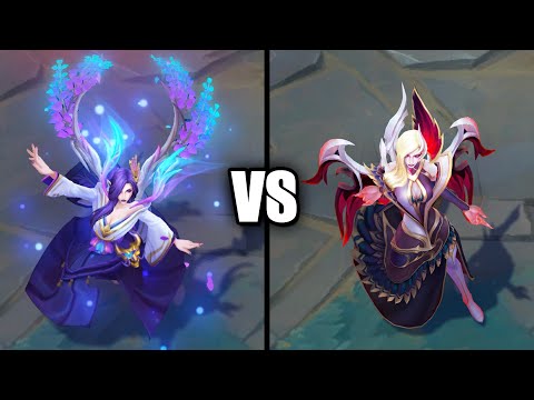 Spirit Blossom Morgana vs Coven Morgana Skins Comparison (League of Legends)