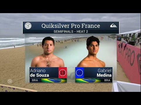 Adriano de Souza vs Gabriel Medina - 2015 Quiksilver Pro France: Semifinals Heat 2 Recap