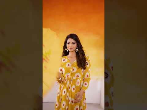 Weightless Marble Floral Print Frock with Foil Work – Fully Stitched