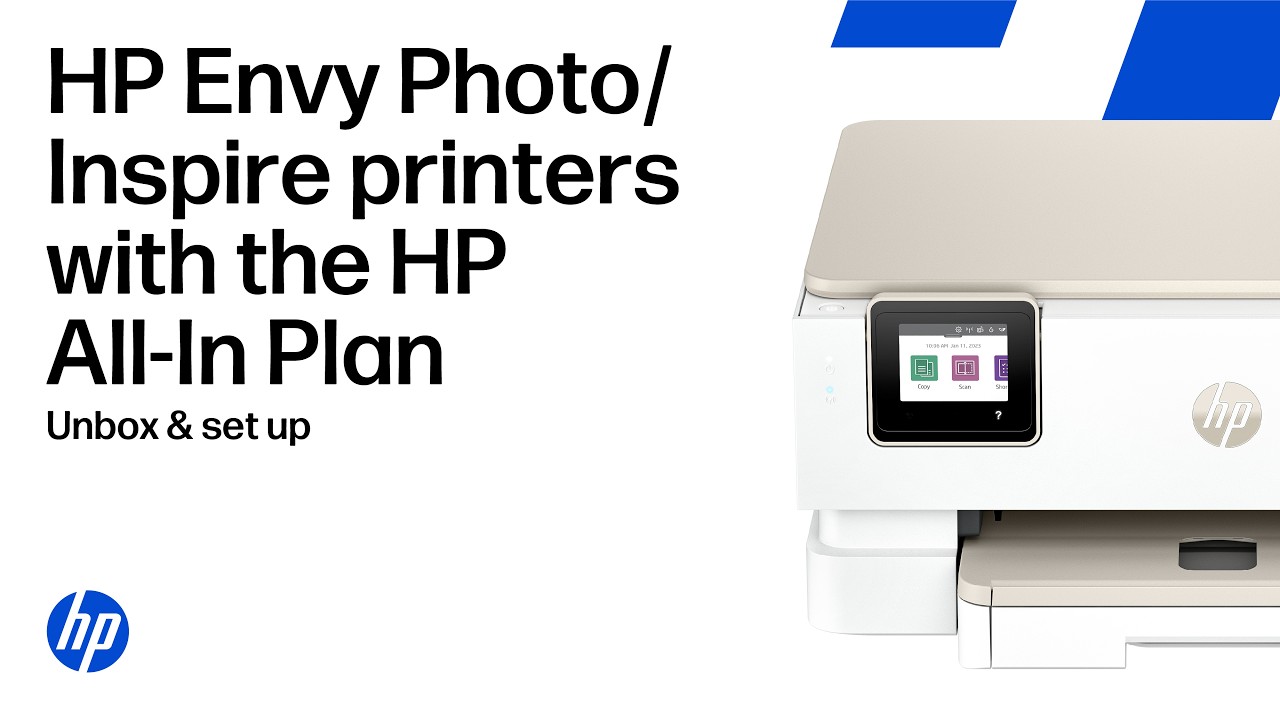 Unbox & set up with the HP All-In Plan | HP Envy Photo/Inspire printers
