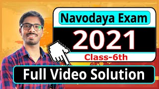 JNV Exam 2021 Full video solution by DD sir | Navodaya Vidyalaya Entrance Exam solution-2021