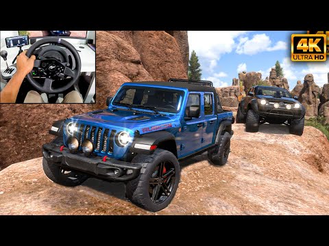 Jeep Gladiator Rubicon & Toyota Hilux | OFFROAD CONVOY | Forza Horizon 5 | Thrustmaster T300RS