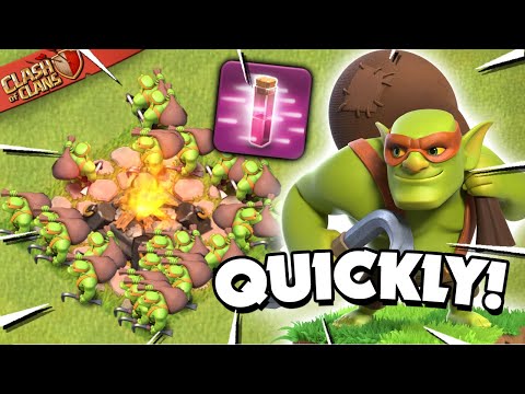 Rushing Bases with the Sneaky Goblins! Fast Farming with Super Troops (Clash of Clans)