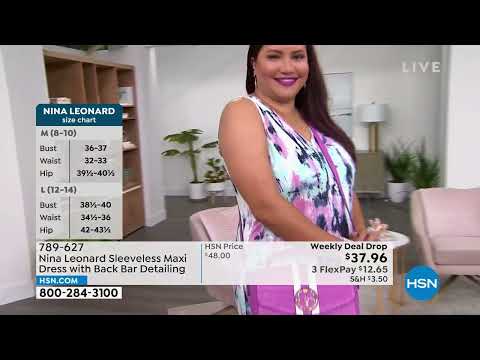 Nina Leonard Sleeveless Maxi Dress with Back Bar Detaili...