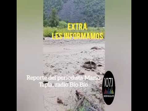 El periodista Mario Tapia, desde Alto Bío Bío, reportó hace poco la crecida de un rio en la zona.