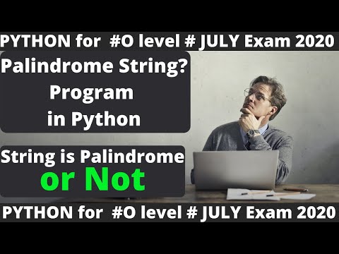 Python String Is Palindrome Or Not Python O Level Program O Level