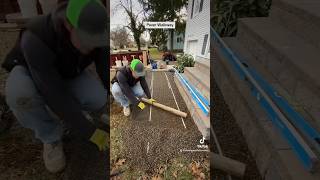 Paver walkway prep #construction #diy #bluecollar #pavers #walkway #prep #trending #howto #viral