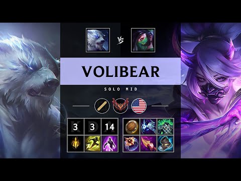 Volibear Mid vs Akali - NA Grandmaster Patch 25.17