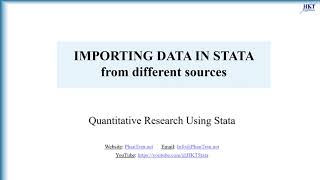 Download the video "Importing data (excel, text) in Stata"