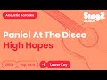 High Hopes - Panic! At The Disco (Lower Key) Karaoke Acoustic