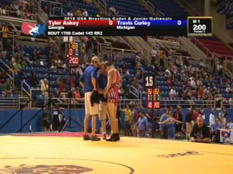Cadet Freestyle 145 pounds - Tyler Askey vs. Travis Curley